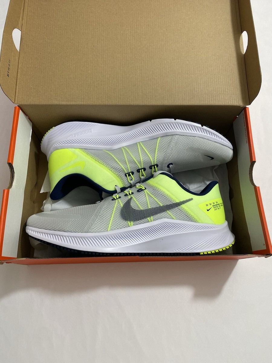 New Mens Size 14 White Navy Nike Quest 4 Running Shoes DA1105 003