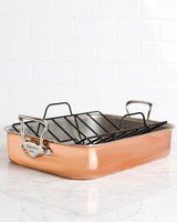 Mauviel M'150 Copper Roasting Pan With Rack, Multicolor on sale Mauviel M'150 Copper Roasting Pan With Rack, Multicolor on sale