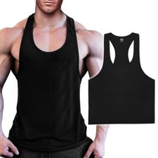 Armedes Mens Cool Gym Muscle Sleeveless Shirt Bodybuilding Tank Top Fitness Vest
