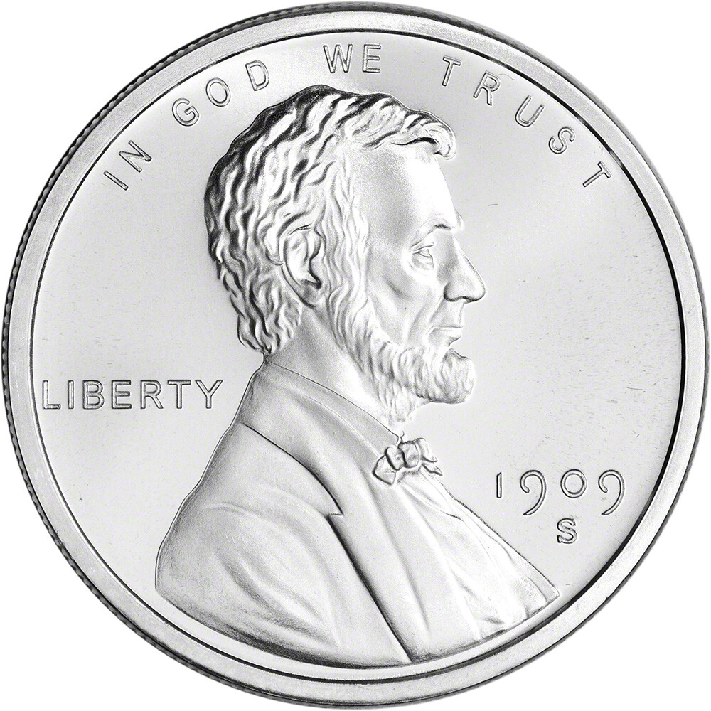 FIVE (5) 1 oz. Golden State Mint Silver Round Lincoln Cent Design