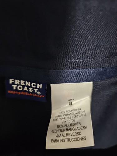 French Toast Skirt Girls 8 School Uniform With Side Zipper Adjustable Waist Blue - Picture 9 of 11