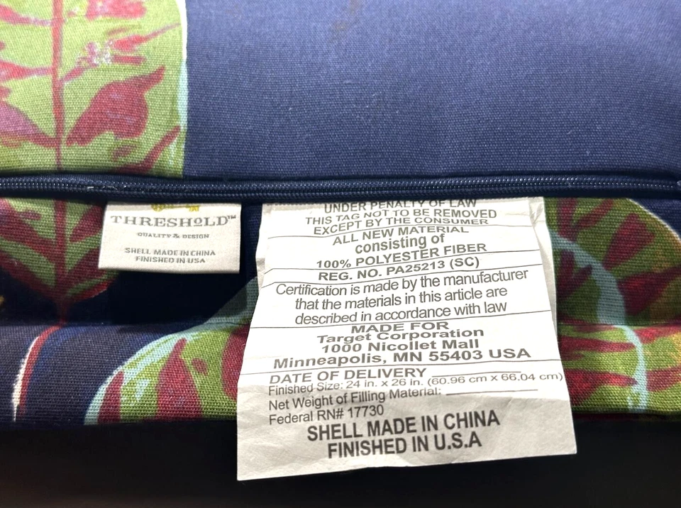 2 peças travesseiro limiar 24" x 26" poliéster-estação tecido, Scotch Gard 3M - Imagem 4 de 4