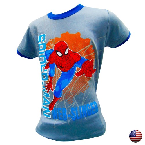 NWT SPIDER-MAN SUPERHEROE AVENGERS KIDS SHORT SLEEVE CHILDREN CREW NECK T-SHIRT - Picture 3 of 7