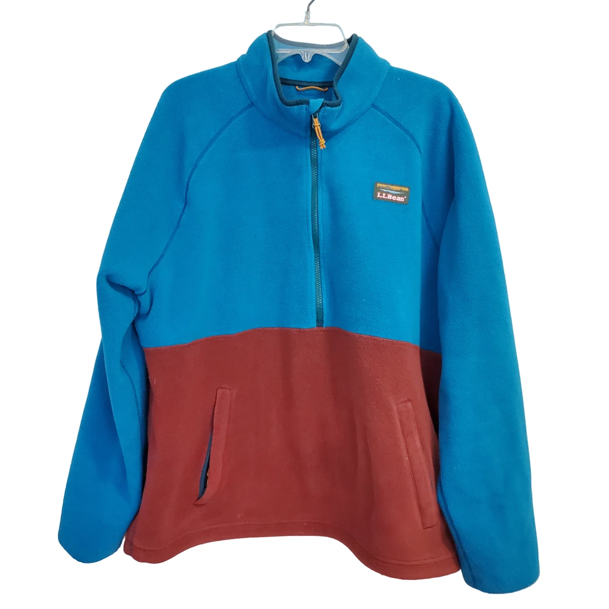 Men's mountain classic colorblock fleece pullove cheap