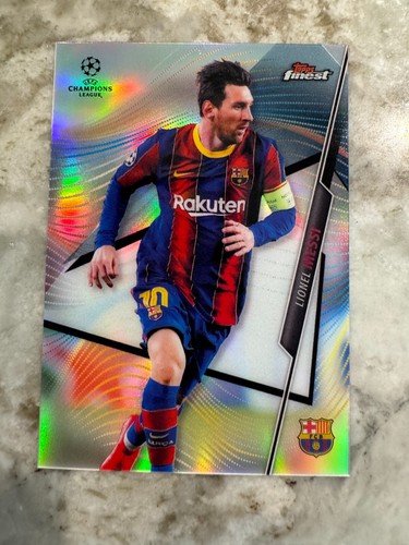 Lionel Messi 2021 Topps Finest Champions UEFA Refractor #100 FC Barcelona