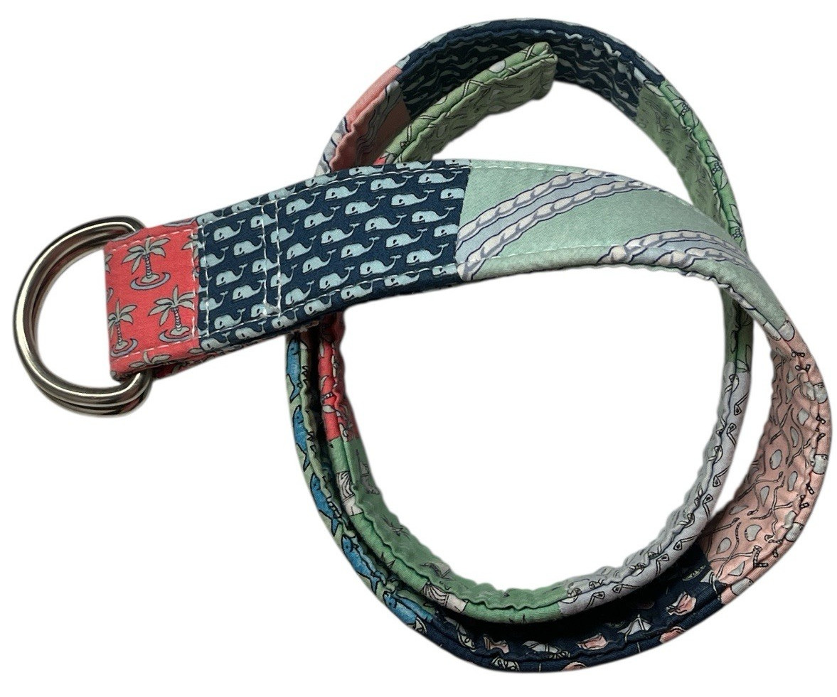 Vineyard Vines D Ring Patchwork Belt Men Small Pr… - image 1
