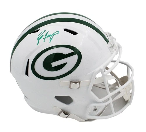 Brett Favre Signed Green Bay Packers Speed Authentic Alternate 24 White Helmet