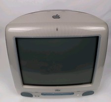 Vintage 2000 Apple iMac G3 M5521 Blue Clear Tested Personal Computer