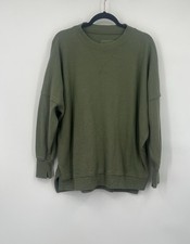 Aerie Green Pullover Sweatshirt Small Oversized