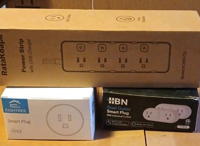Ratakolapa Power Strip USB Charger, EIGHTREE Wi-Fi Smart Plug, HBN Dual Outlet