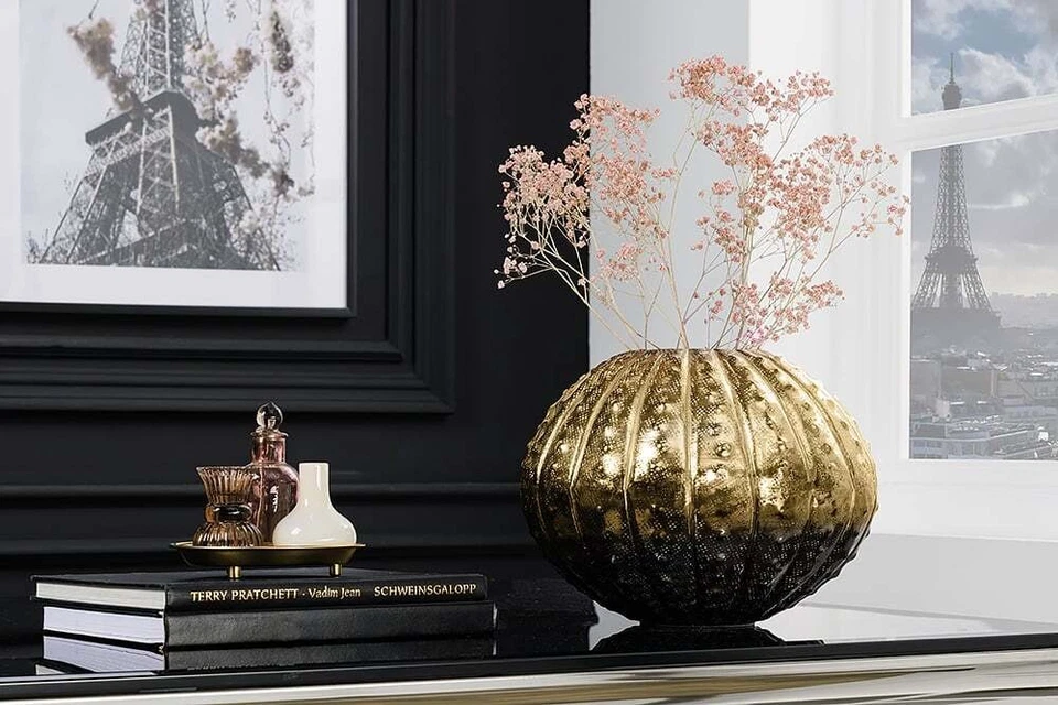 Design Deko Vase ABSTRACT 30cm FARBWAHL Handarbeit Hammerschlag Blumenvase - Bild 3 von 4