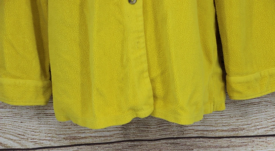 Camisa Modoe Mujer Talla Mediana Abotonada Polar Manga Larga Amarilla Foto 4 de 4