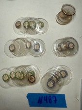  N487 LOT OF 55 ANTIQUE NOS GLASS POCKET WATCH CRYSTALS