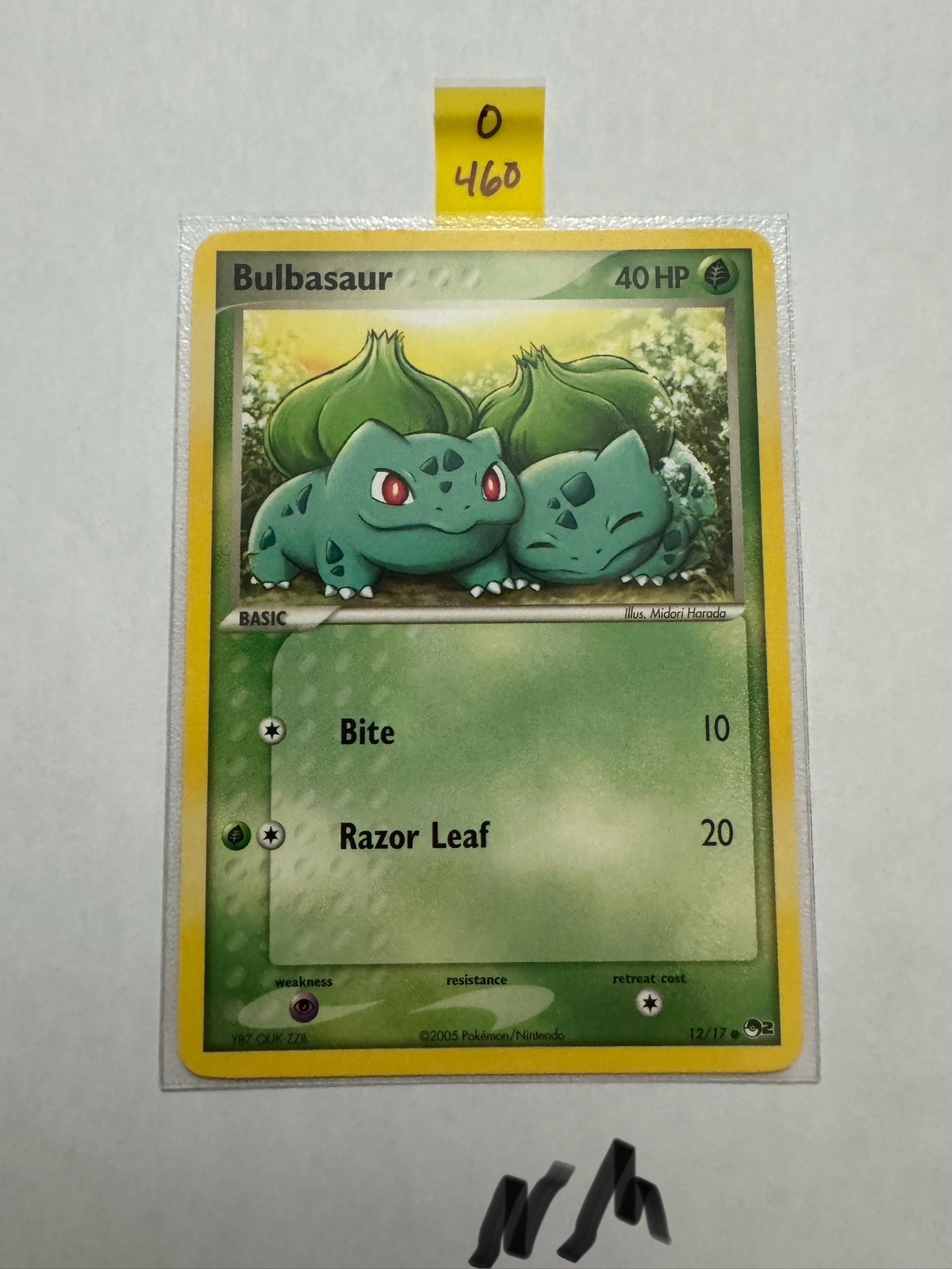 Bulbasaur 12/17 Regular - Common - Pokémon POP Series 2 - NM