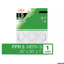 20 In. X 30 In. X 1 In. Standard Pleated Air Filter FPR 5, MERV 8
