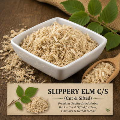 Slippery Elm Bark C/S Cut & Sifted Herbal Bark for Tea, Tincture & Herbal Blends