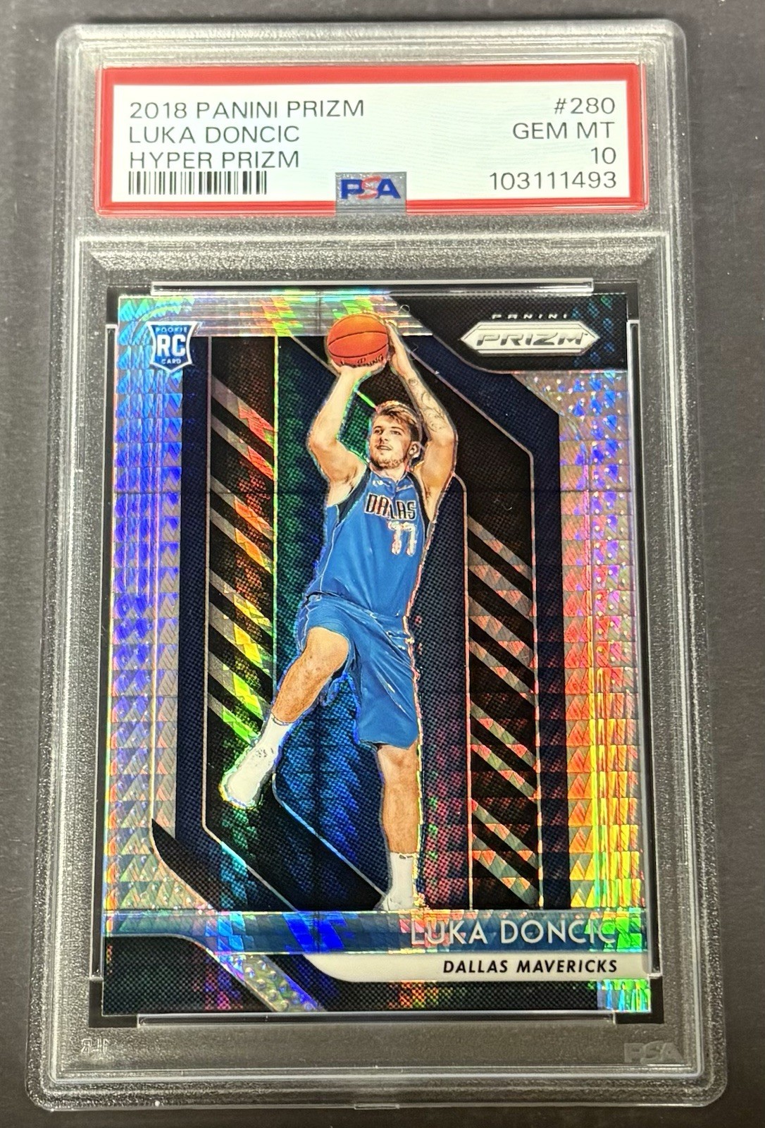 2018 Panini Prizm Hyper Prizm Luka Doncic #280 PsA 10