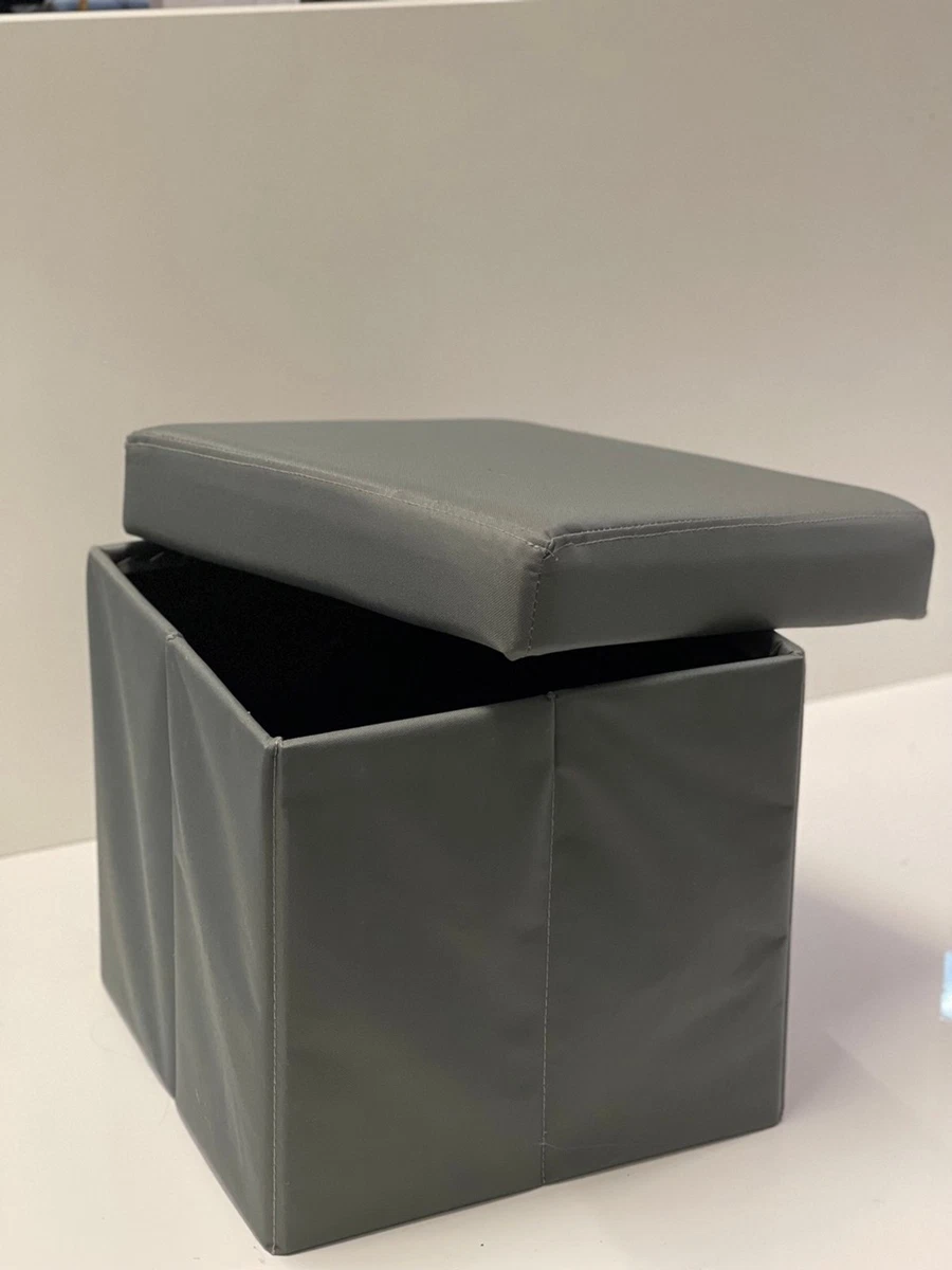 Hocker Box Faltbare Sitzbank mit abnehmbaren Deckel und Stauraum Anthrazit
