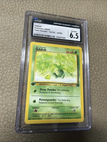 Oddish (1st Edition) graded CGC 6.5 for sale on eBay