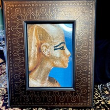 Vintage Gold Egypt Sheffield Frame Photo Museum Goddess Picture 12x11” Copy