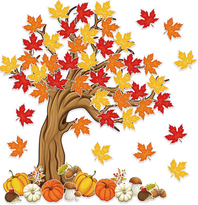4Ft Big Tree Bulletin Board Set Spring Fall Summer Tree Bulletin Board Decoratio