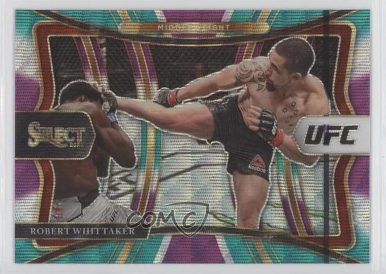 2021 Panini Select UFC Premier Level Tri-Color Prizm Robert Whittaker #107 w5b