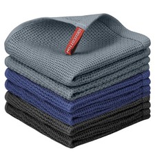 Grey 6 Pack Dish Cloths100 Cotton Dish Towels for Drying DishesQuick Drying ...