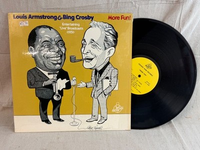 Louis Armstrong & Bing Crosby - More Fun! Live LP ~ VG+  Shrink Ultrasonic Clean