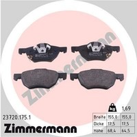 Zimmermann 23720.175.1 Bremsbelagsatz FüR Scheibenbremse Bremsbelagsatz