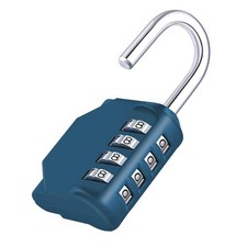 Peacock Blue 4 Digit Combination Padlock Outdoor Lock Box Security Safe