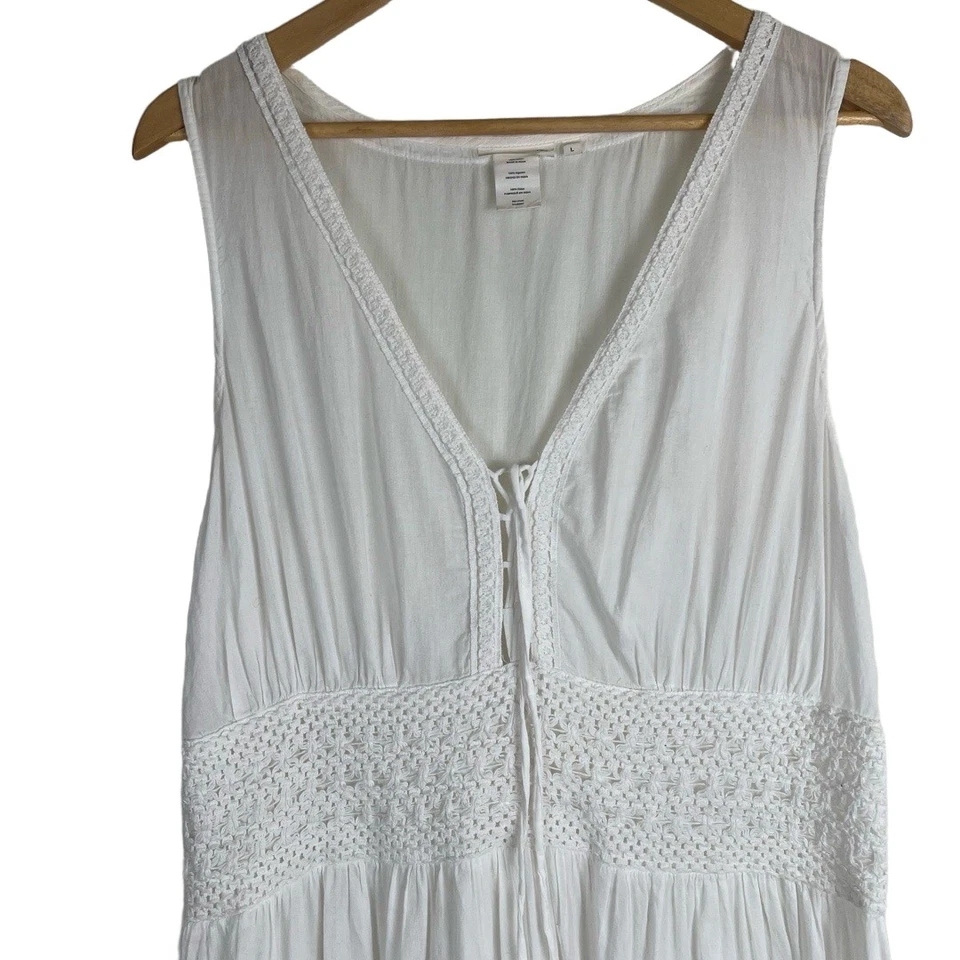 Vestido BLEU Rod Beattie Natación Encubrimiento Talla Grande Blanco Crochet Transparente Costero Foto 4 de 4