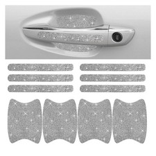 Bling Car Door Handle Protector, Auto Doors Handles Sticker White
