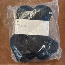 Nike Everyday Plus Ankle Socks Black 6 Pack   Women  s 6-10/Youth 5Y-7Y  - NEW