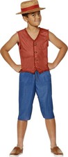 InSpirit Designs One Piece Monkey D. Luffy Costume, Licensed Kids - Size XL
