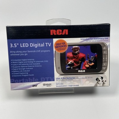 NEW RCA 3.5  Portable LED Digital TV DTH235C Handheld DTV w Antenna Tested Works