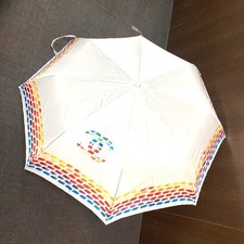 CHANEL Rainbow CC logo Foldable umbrella pearl umbrella Nylon Multicolore