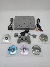 Sony PlayStation 1 PS1 SCPH-7501 Console Complete System With 5 Games Bundle