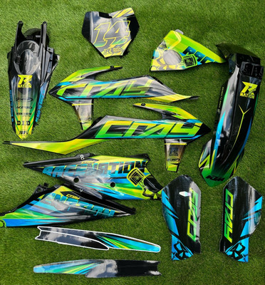 KTM KUNSTSTOFFE UND GRAFIK MONTIERT SX SXF XC XCF 2019-2022MX MOTOCROSS HOLOGRAFIK