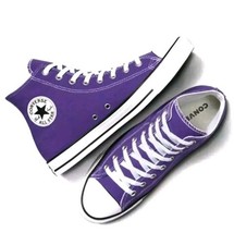 Converse Chuck Taylor All Star High Tops Unisex Men 7, Women 9 Purple White