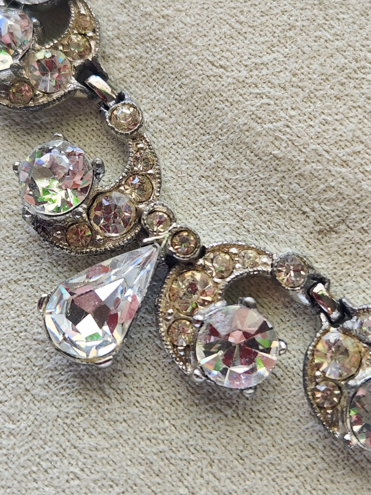 Vintage Signed Bogoff Clear Rhinestone Necklace S… - image 11