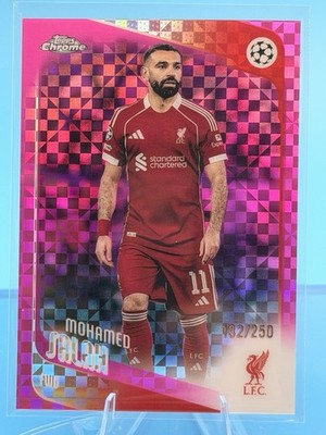 2025-26 Topps Chrome UEFA Club Comp #136 Mohamed Salah Pink X-Fractor/250