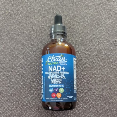 Clean Nutra Celluvive NAD+ Supplement Liquid Drops Tart Cleanberry 4 fl oz 
