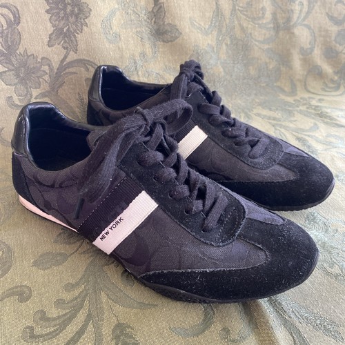 Coach New York Kortney Athletic Shoes Size 8.5 Suede Sneakers New without Box