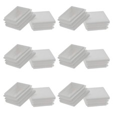 Suiwotin 12Pack 38mm (1 1/2 Inch) Square White Plastic 1 Inch,