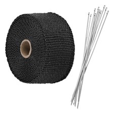 2" x 16Ft Motorcycle Exhaust Heat Wrap Tape, Fiberglass Exhaust Tube Heat Shield