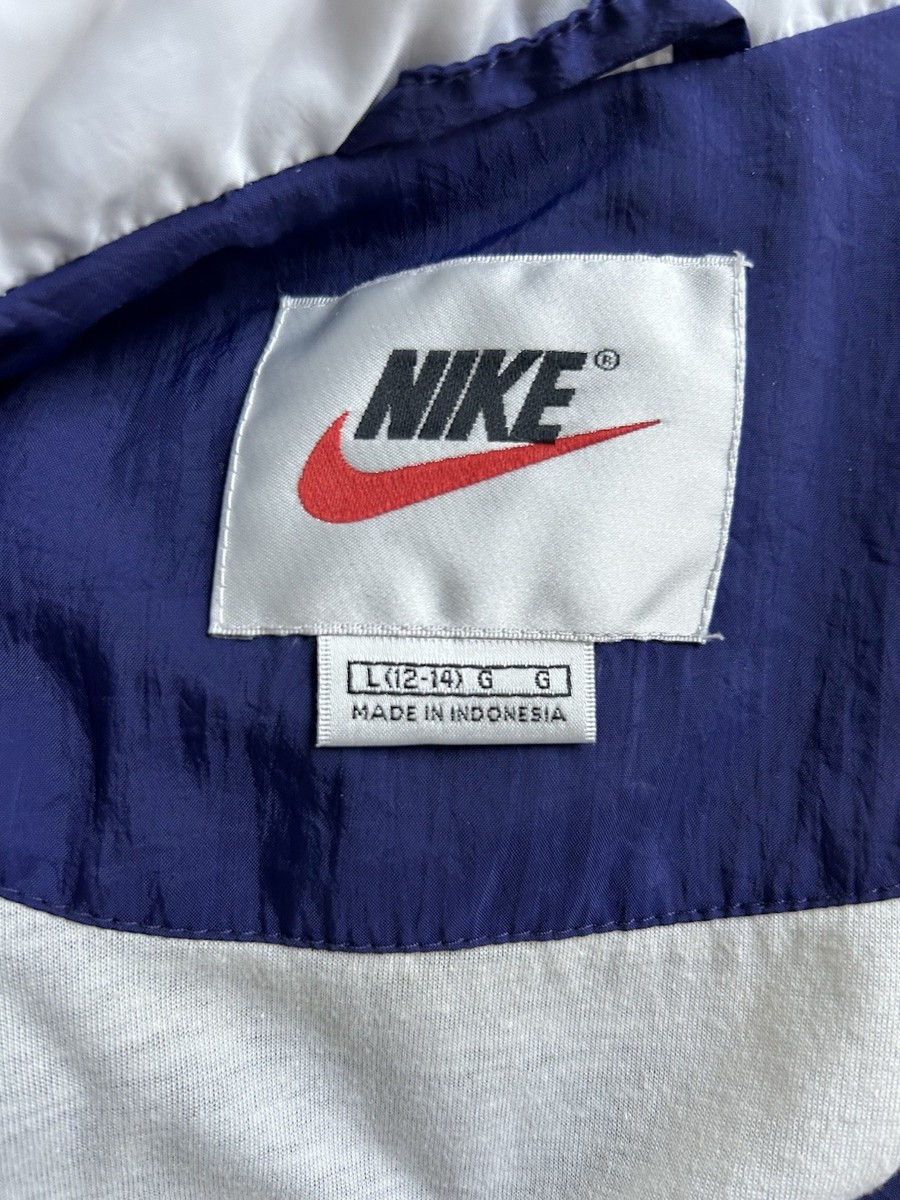 VTG Vintage 90s Nike Nylon Track Suit Set in Blue Teal & White