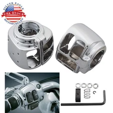 Chrome Switch Housing Cover Kit For Harley Touring Sportster Softail Dyna VRSC