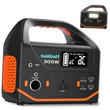 Portable Power Station, 266wh Power Generator 300W Lithium Battery, Orange