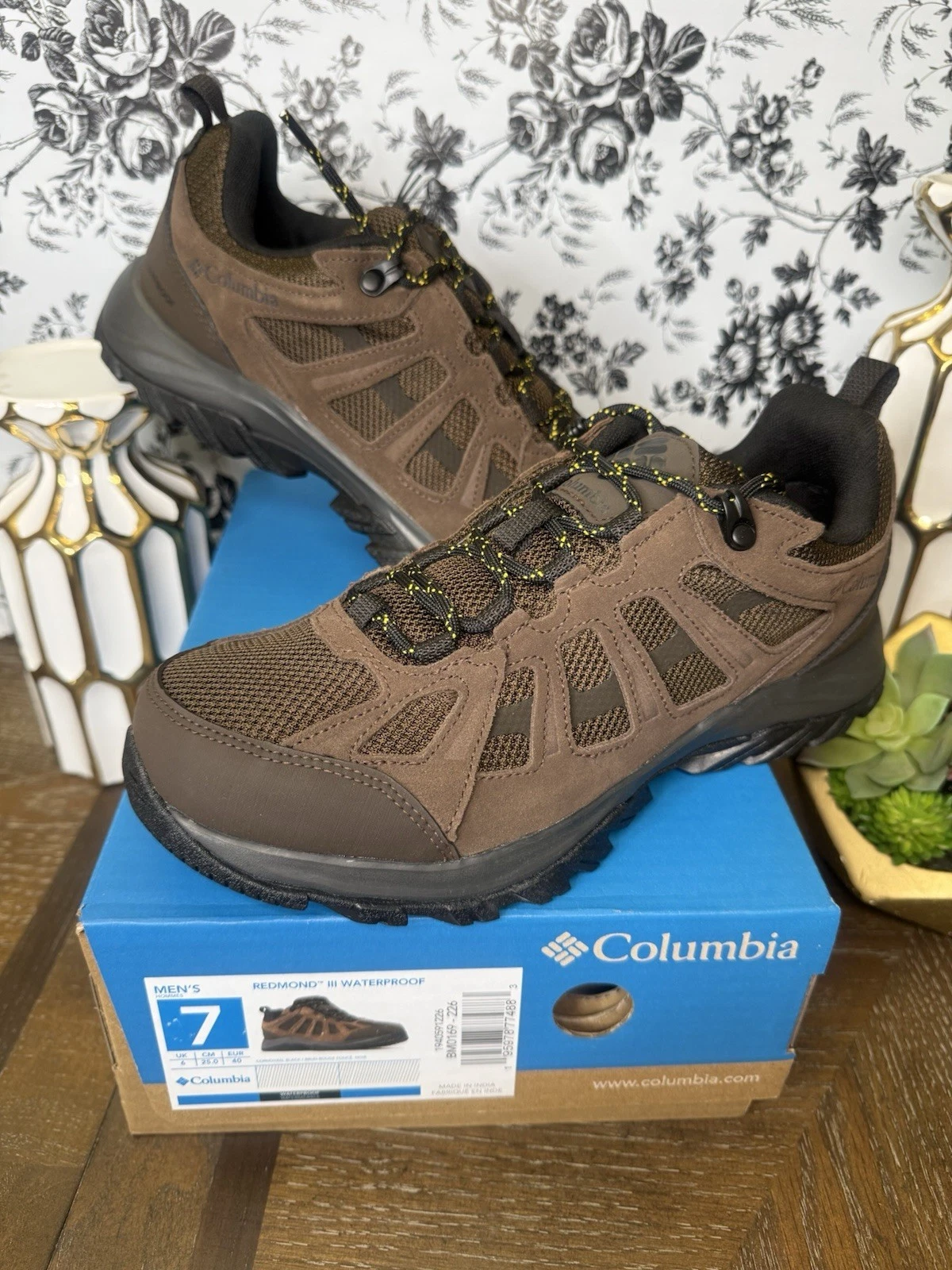 Columbia Redmond III Mens Waterproof Hiking Trail Shoes Size 7 Outdoor Athletic
