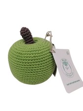 MYUM - Hochet Pomme en crochet 100% coton bio